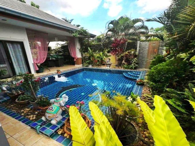 ขายบ้านเดี่ยวพร้อมสระว่ายน้ำส่วนตัวใกล้ตัวเมืองพัทยา ขายพูลวิลล่าพัทยาโครงการดุสิต