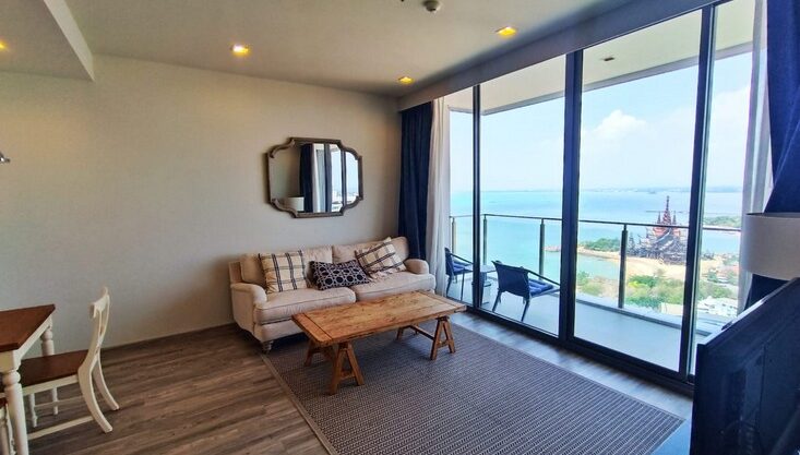 คอนโดบ้านปลายหาดวิวทะเลปราสาทสัจธรรม 1ห้องนอน 1ห้องน้ำ