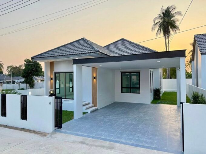 บ้านสวยพัทยา ดีไซน์เก๋ บ้านชั้นเดียวสร้างใหม่พัทยา 3ห้องนอน 2ห้องน้ำ