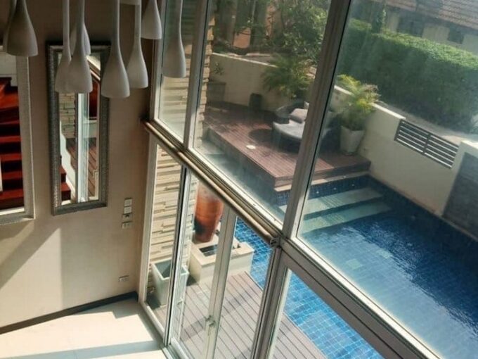Duplex Condominium near Jomtien Beach Pattaya with swimming pool direct access