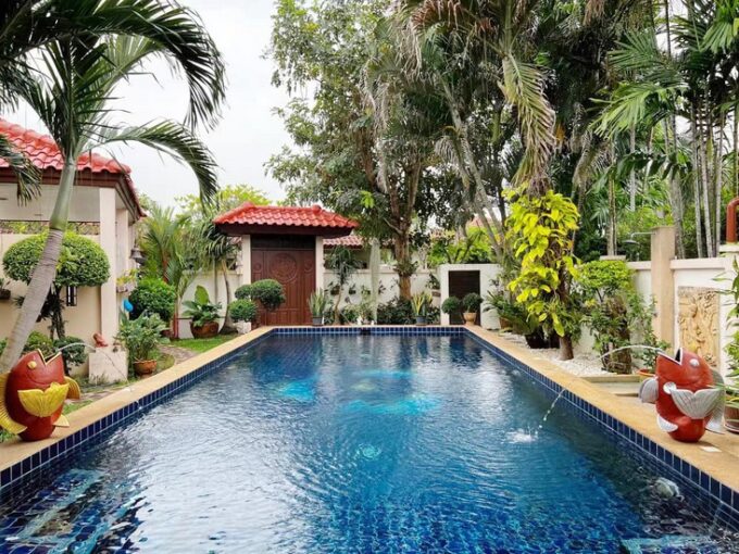 บ้านบาลีน่า1พัทยา ขายบ้านพร้อมสระว่ายน้ำส่วนตัวขนาดพื้นที่ใหญ่พัทยา