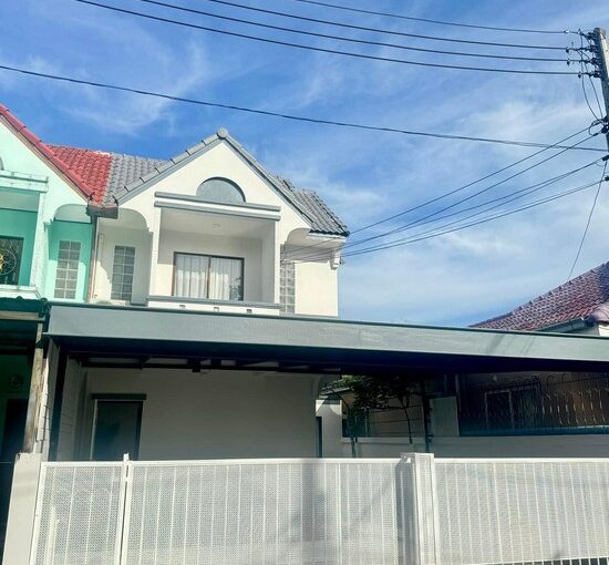 Two-storey townhouse, corner unit, area of 36 square wah, featuring three bedrooms and parking for two cars within the residence