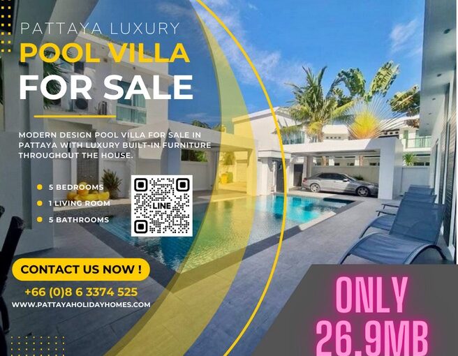 Luxury Pool Villa Pattaya for Sale | บ้านพัทยา คอนโดพัทยา ที่ดินพัทยา ขาย-ให้เช่า อสังหาริมทรัพย์ในพัทยา - Pattaya Houses, Pool Villas and Condos for sale and for rent Luxury Pool Villa Pattaya for Sale