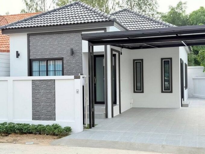 บ้านเดี่ยวพัทยาชั้นเดียว สไตล์โมเดิร์นทันสมัย ใกล้ฟาร์มม้าแคะพัทยา