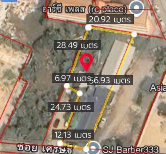 ที่ดินพ้ทยาใกล้ท่าเรือแหลมบาลีไฮ ใกล้ walking street เหมาะสำหรับสร้างพูลวิลล่า หรือ อพาร์ทเม้นท์