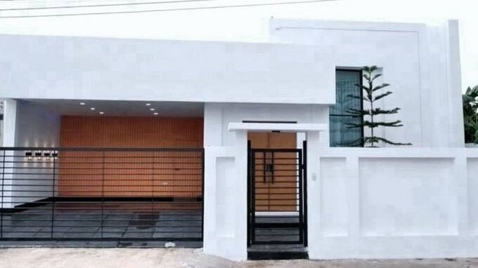 บ้านเดี่ยวชั้นเดียวสไตล์โมเดิร์นในซอยพัฒนาการพัทยา